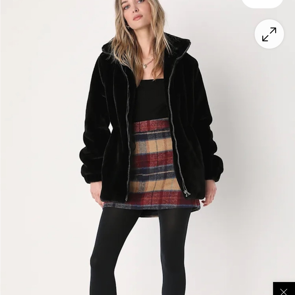 Lulus Luxe Warmth Black Faux Fur Coat